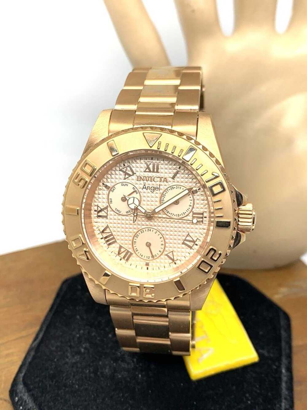 Invicta Women's Watch 17525 Angel Quartz Rose Gold Tone Stainless Steel 40mm